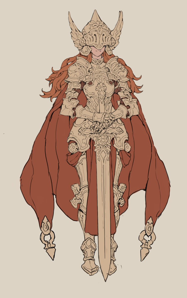 Kinda Elden Ring-y lineart: