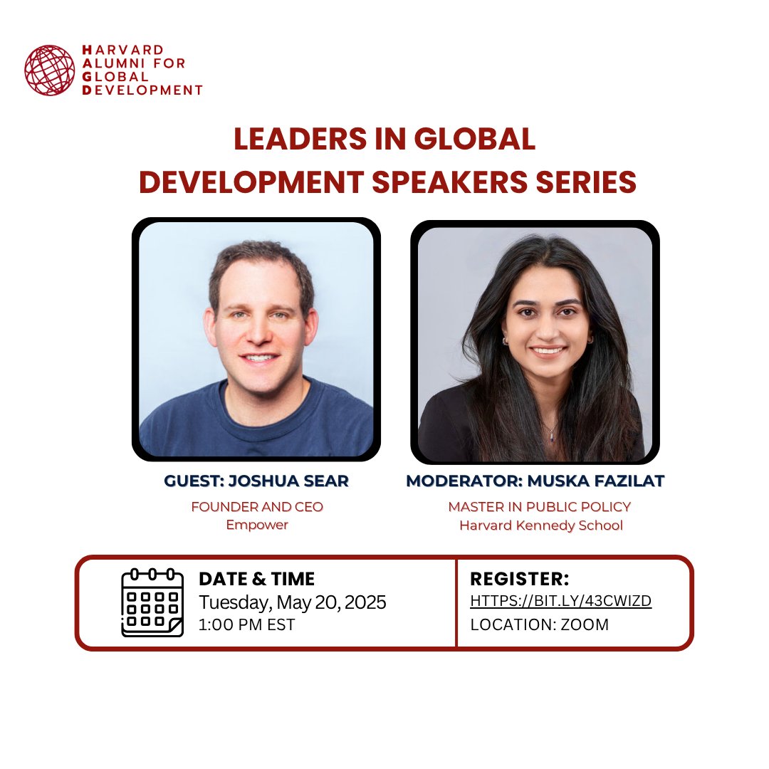 The <a href="/nytimes/">The New York Times</a>  describes Mr. Joshua Sear's company, Empower, as “Uber’s rival.” He will join Harvard Alumni for Global Development to reflect on his rise to become one of the rideshare app industry’s boldest challengers. RSVP: bit.ly/43cWiZD