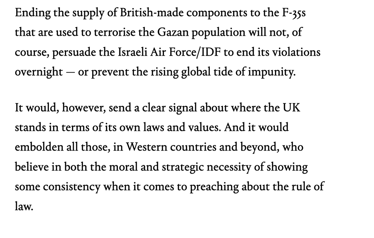 Sarah Leah Whitson (@sarahleah1) on Twitter photo Sensible advice from <a href="/_AGilmour/">Andrew Gilmour</a> re ending UK weapons to Israel:
tribunemag.co.uk/2025/05/britai… Sensible advice from <a href="/_AGilmour/">Andrew Gilmour</a> re ending UK weapons to Israel:
tribunemag.co.uk/2025/05/britai…