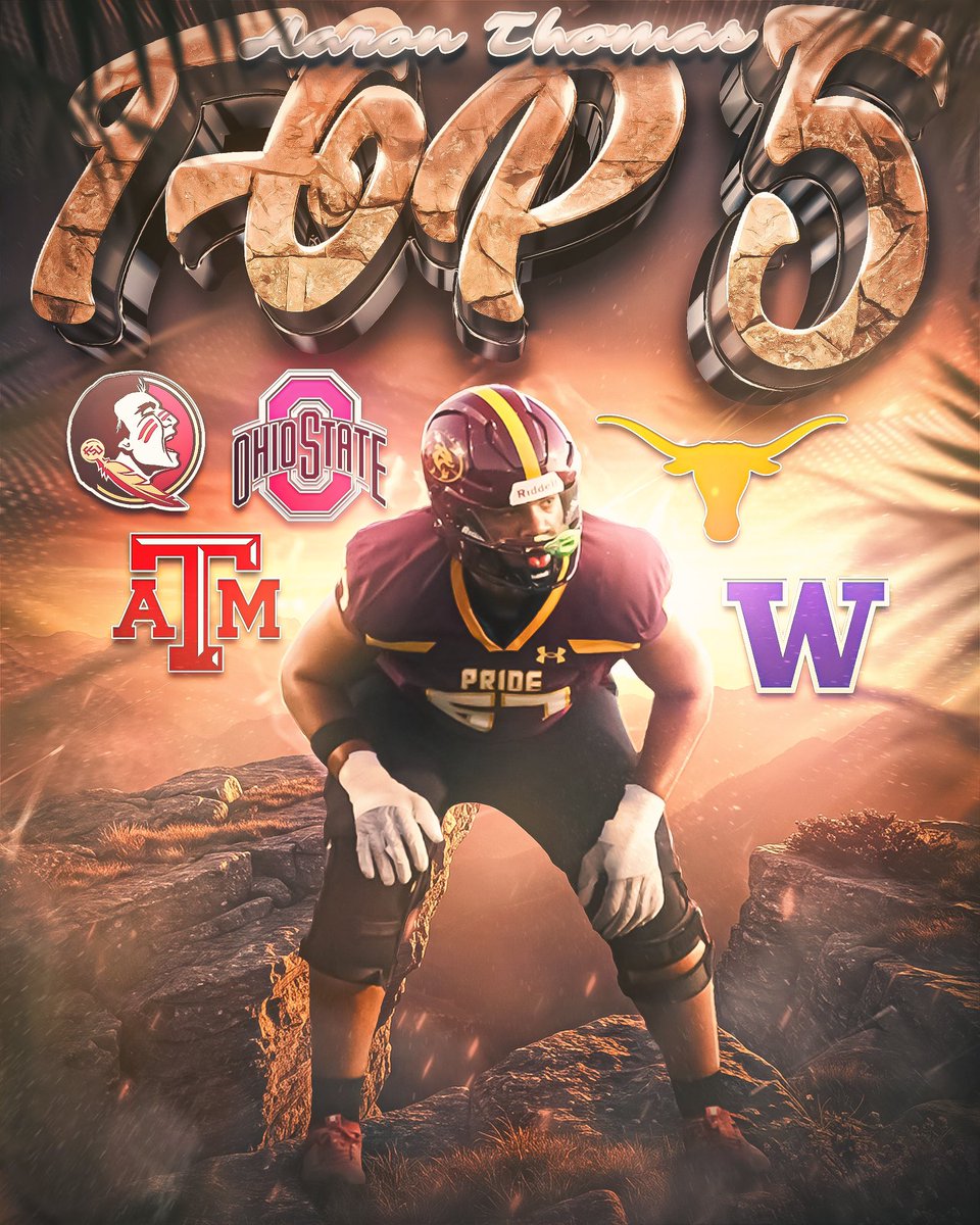 Top 5 
#PurpleReign #GoBuckeyes #GoNoles #HookEm #GigEm 

<a href="/MP_PrideFB/">Mountain Pointe Football</a>