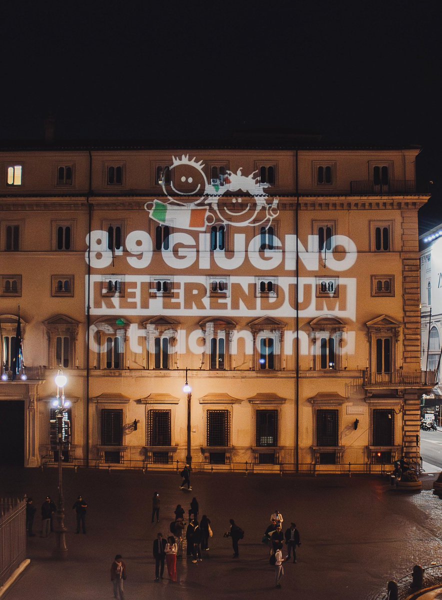 Piu_Europa's tweet photo. Finalmente anche Palazzo Chigi informa. 

L’8 e il 9 giugno si vota.

#ReferendumCittadinanza #SìAmoItalia https://t.co/XbKahiFN12
