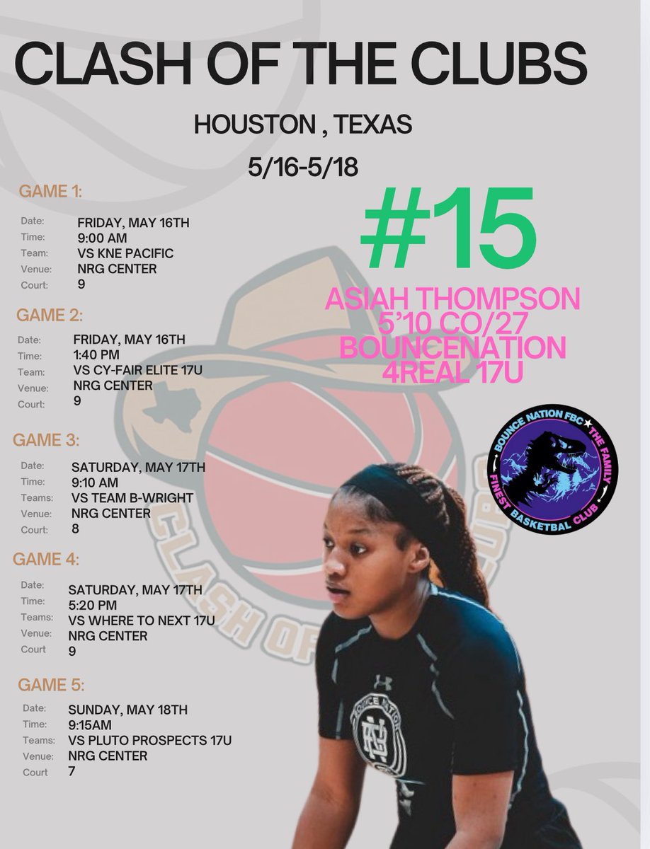 Schedule for #Clashoftheclubs 
Check us out!!!🔥🔥