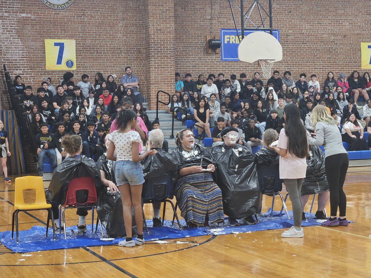 Our last all-school assembly of the year was a blast! 🏅🎯🥧
We handed out awards, played games, and even pied teachers in the face! 😆
Thanks for the memories — let’s finish the year strong! 💪 #BetterEveryDay #MustangPride