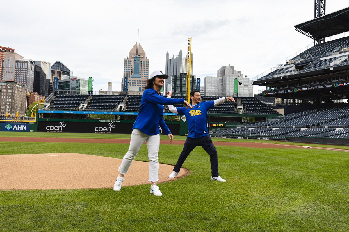 Panther Club (@pittpantherclub) on Twitter photo The Script Society members and proud <a href="/Pitt_BASE/">Pitt Baseball</a> supporters, Allen & Michelle Belice, had the honor of throwing out the first pitch at last night’s Pitt vs Penn State game at PNC! ⚾️
Thank you, Allen & Michelle, for your unwavering support of <a href="/Pitt_ATHLETICS/">Pitt Panthers</a>! 🔵🟡
#H2P The Script Society members and proud <a href="/Pitt_BASE/">Pitt Baseball</a> supporters, Allen & Michelle Belice, had the honor of throwing out the first pitch at last night’s Pitt vs Penn State game at PNC! ⚾️
Thank you, Allen & Michelle, for your unwavering support of <a href="/Pitt_ATHLETICS/">Pitt Panthers</a>! 🔵🟡
#H2P