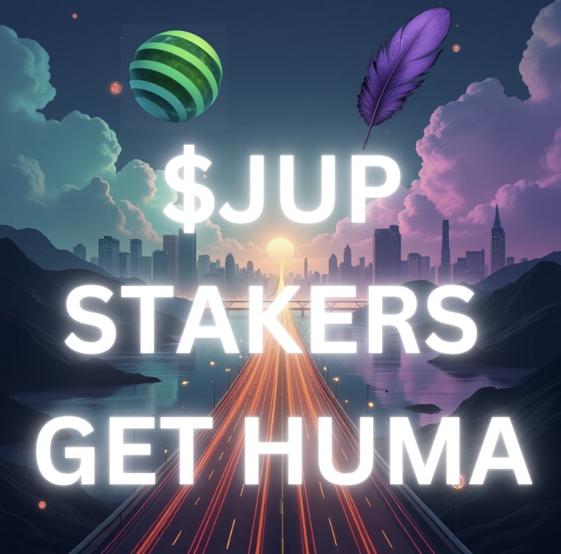 🪐🪶If you stake $JUP  You're gonna love this! 🪶🪐

The Collab between <a href="/humafinance/">Huma Finance 🟣</a> X <a href="/JupiterExchange/">Jupiter (🐱, 🐐)</a> will make $JUP Stakers eligible for exclusive Huma rewards + presale perks !

Heres what they are (read this in full trust me...)👇
🧵THREAD🧵