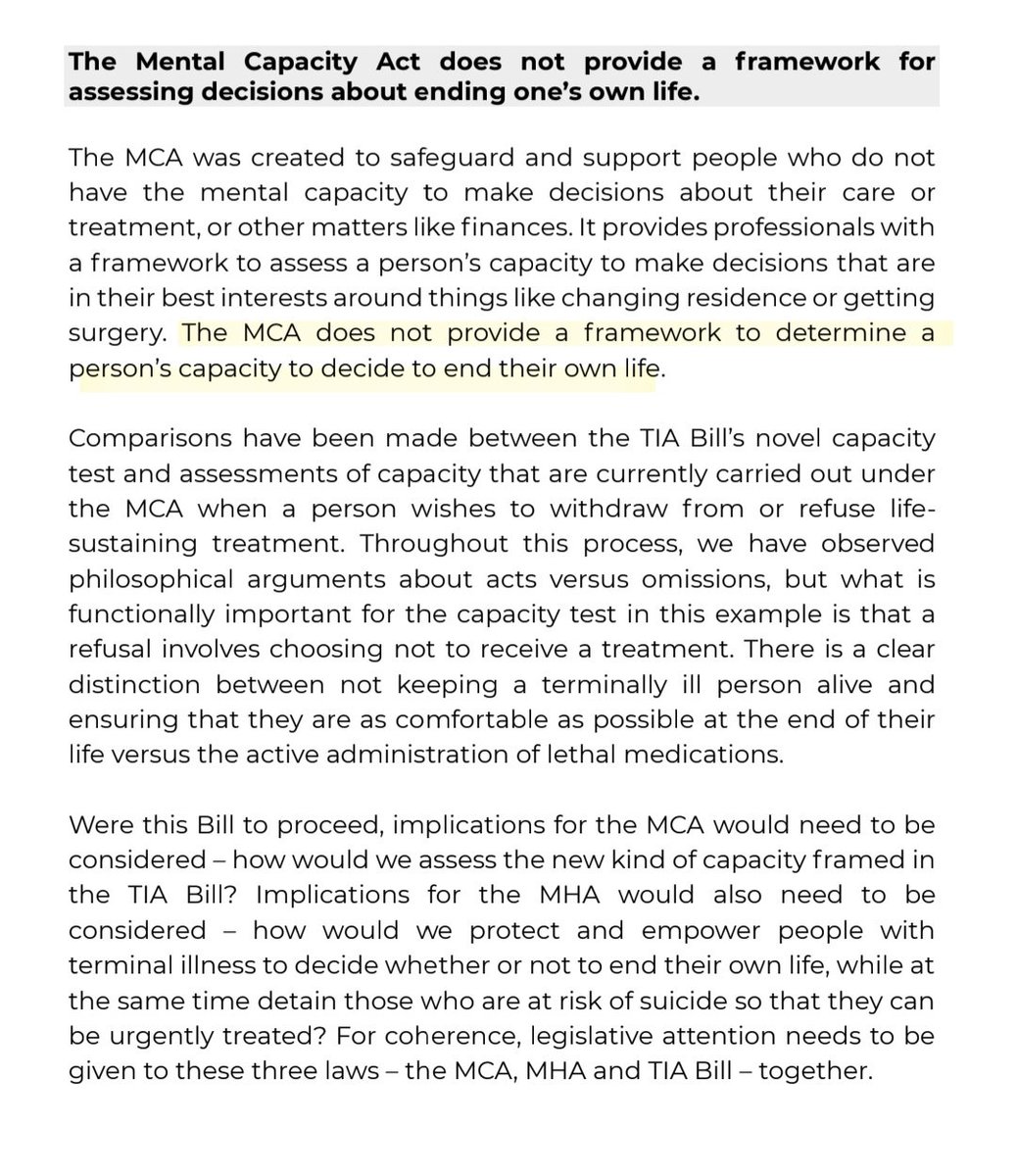 Wren (@jaunty_aphorism) on Twitter photo I'm really curious, if <a href="/rcpsych/">Royal College of Psychiatrists</a> are stating that the Mental Capacity Act is *not* a framework for assessing the decision to end one's life, why it is used every single day for this exact purpose by psychiatrists & other MH professionals up & down the country? 🤔 #YouHaveCapacity I'm really curious, if <a href="/rcpsych/">Royal College of Psychiatrists</a> are stating that the Mental Capacity Act is *not* a framework for assessing the decision to end one's life, why it is used every single day for this exact purpose by psychiatrists & other MH professionals up & down the country? 🤔 #YouHaveCapacity