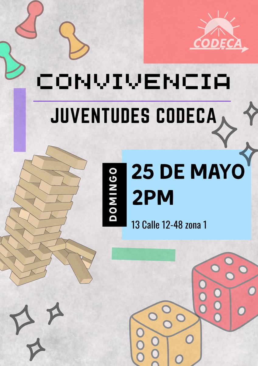 🌋Porque el ocio también es Buen Vivir🌋

Este próximo domingo tendremos una convivencia con juegos de mesa, abierta para todxs,  bienvenidxs a pasar un buen rato y conocernos un poco más.

Les esperamos!

🗓️ Domingo 25
🕑 2pm
