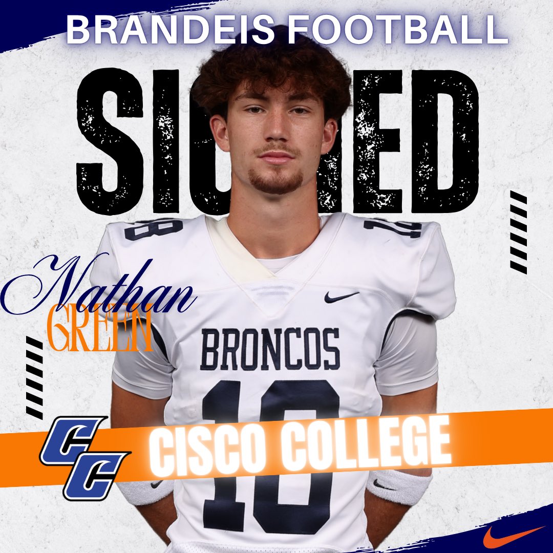 Broncos Country ๐ (@sabrandeis) on Twitter photo Congratulations to Nathan Green for signing with Cisco College! We wish you luck on your academic and athletic career! Go Broncos! #BTheBrand <a href="/Coach_KLewis/">Kemmie Lewis</a> Congratulations to Nathan Green for signing with Cisco College! We wish you luck on your academic and athletic career! Go Broncos! #BTheBrand <a href="/Coach_KLewis/">Kemmie Lewis</a>