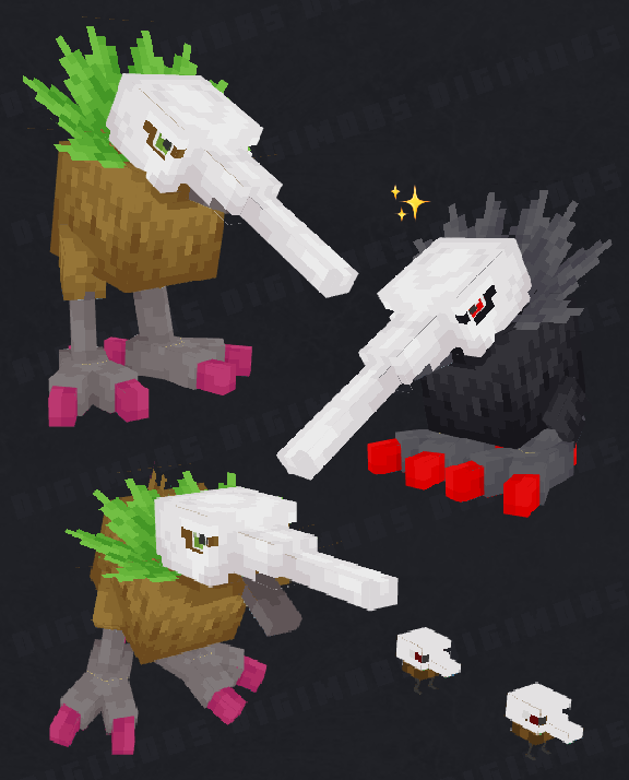 DigimobsMod's tweet image. This Kiwi never looked this good! 🥝🥝
#Digimon #digimobs #Blockbench #minecraft #デジモン #pixelart