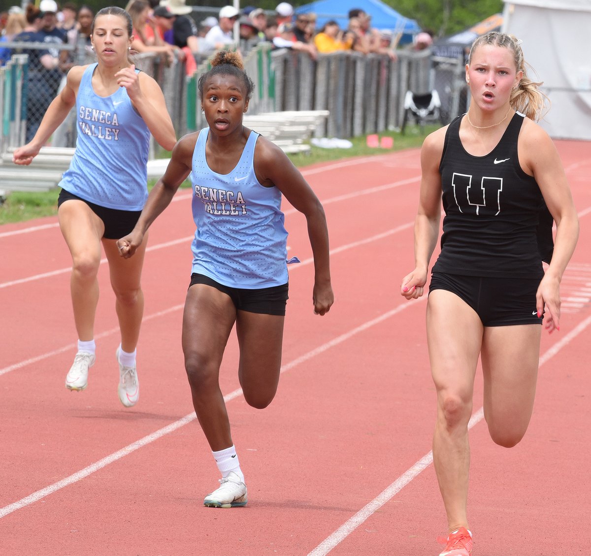 Congratulations Sadie Tomczyk! Upper St. Clair junior was a double winner at the WPIAL track and field championships, winning the 100-meter dash in 12.25 and the 200 in 25.13.