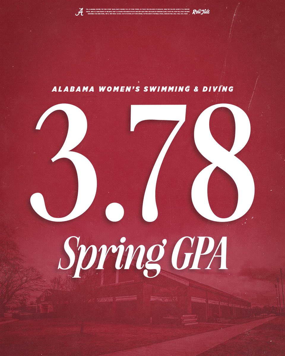 Best Spring GPA in Recorded History 💪

#RollTide