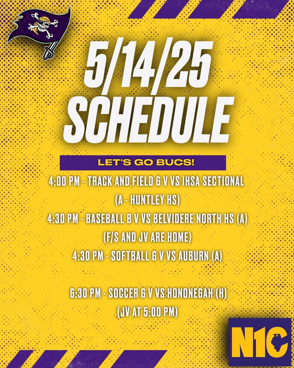 Belvidere Bucs (@bhsbucletics) on Twitter photo π’ GAME DAY ALERT! π’
π₯ May 14th, 2025! π₯
π΅π IHSA Post Season Action!π΅π
Girls Track and Field takes part in the <a href="/IHSA_IL/">Illinois High School Association #IHSA</a> Sectional tonight at Huntley HS!
Good luck Bucs!
schools.snap.app/belviderehs
Let's Go Bucs!
πͺπ¨π΄ββ οΈ
#BUCPride π’ GAME DAY ALERT! π’
π₯ May 14th, 2025! π₯
π΅π IHSA Post Season Action!π΅π
Girls Track and Field takes part in the <a href="/IHSA_IL/">Illinois High School Association #IHSA</a> Sectional tonight at Huntley HS!
Good luck Bucs!
schools.snap.app/belviderehs
Let's Go Bucs!
πͺπ¨π΄ββ οΈ
#BUCPride
