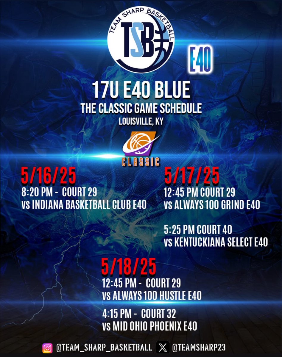 Come check out my team and I in Kentucky this weekend! Excited to get back on the court for our second live period!🏀