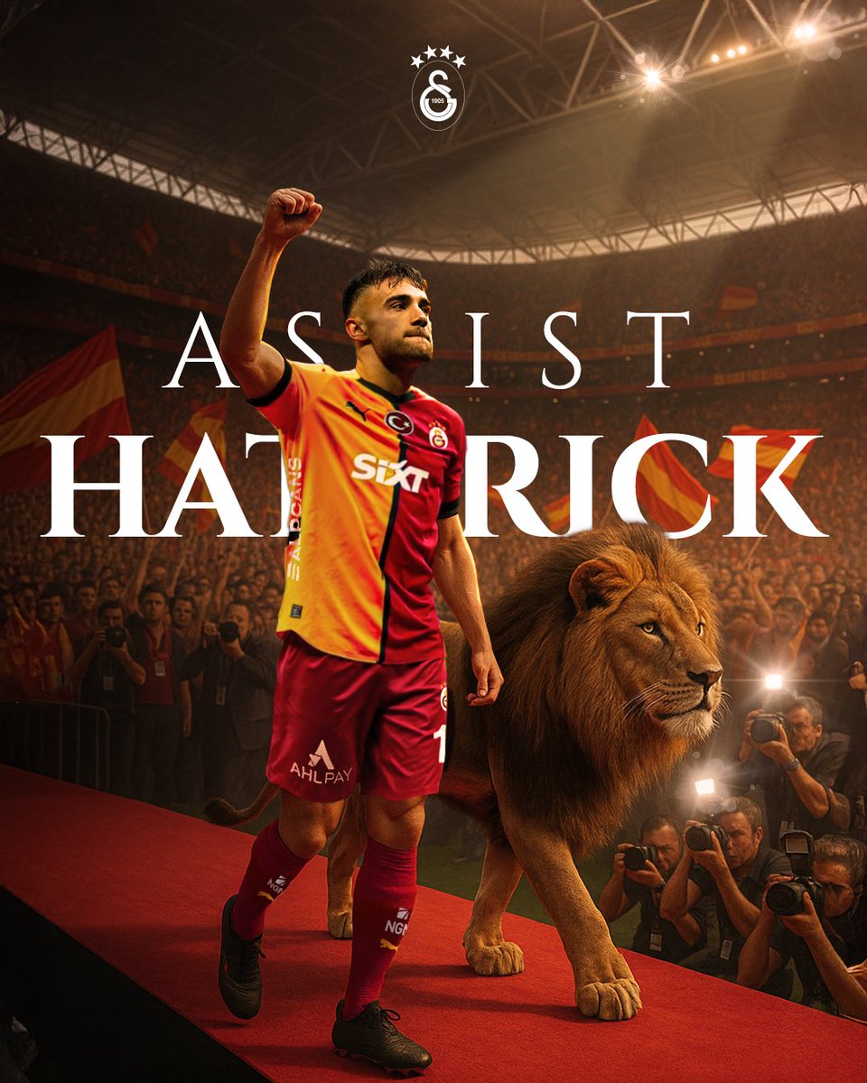 GalatasaraySK's tweet photo. Assist Hattrick! 🫶

𝐄𝐯𝐥𝐚𝐭. 🦁 https://t.co/ov6OI0toPW