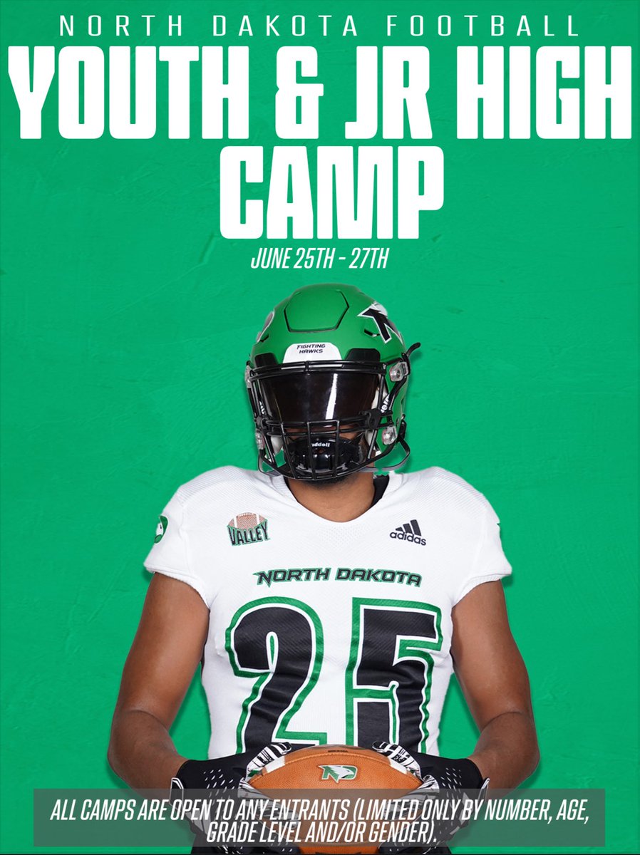 Future Hawks, it’s your time! Come join our staff &amp; players for an incredible experience at our Youth &amp; Jr. High Football Camps, June 25-27th. #LGH #JYD’s