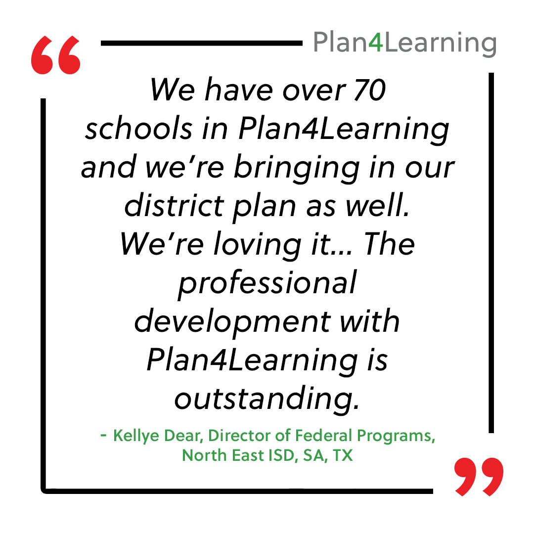 806Technologies's tweet image. Over 70 schools (and now the district!) at North East ISD are using Plan4Learning to stay focused, aligned, and student-centered. 
Grateful to support leaders like Kellye Dear who are making such an impact. 🙌 
#Plan4Learning #EdLeadership