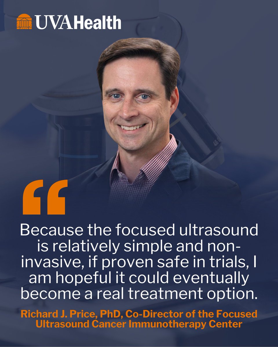 UVA Health (@uvahealthnews) on Twitter photo A new incision-free technique developed at #UVAHealth to treat brain lesions has shown great promise in early testing, halting the growth of the lesions almost entirely. <a href="/FUSFoundation/">Focused Ultrasound Foundation</a> #MedX
🧠 Discover what this means for brain cancer treatment at bit.ly/459NG8s A new incision-free technique developed at #UVAHealth to treat brain lesions has shown great promise in early testing, halting the growth of the lesions almost entirely. <a href="/FUSFoundation/">Focused Ultrasound Foundation</a> #MedX
🧠 Discover what this means for brain cancer treatment at bit.ly/459NG8s