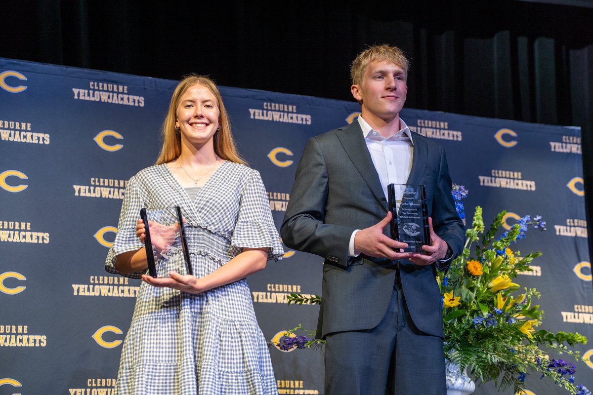 Cleburne ISD (@cleburneisd) on Twitter photo Senior Awards & Scholarship Night was full of celebration for the <a href="/cleburnehigh/">Cleburne High School</a> Class of 2025 🎓
📸 Photo 1: Who’s Who
👑 Photo 2: Congratulations to Mr. CHS and Miss CHS!
🎓 Photo 3: Top of the class: Valedictorian & Salutatorian!
#GreatnessEverywhereCleburneISD Senior Awards & Scholarship Night was full of celebration for the <a href="/cleburnehigh/">Cleburne High School</a> Class of 2025 🎓
📸 Photo 1: Who’s Who
👑 Photo 2: Congratulations to Mr. CHS and Miss CHS!
🎓 Photo 3: Top of the class: Valedictorian & Salutatorian!
#GreatnessEverywhereCleburneISD