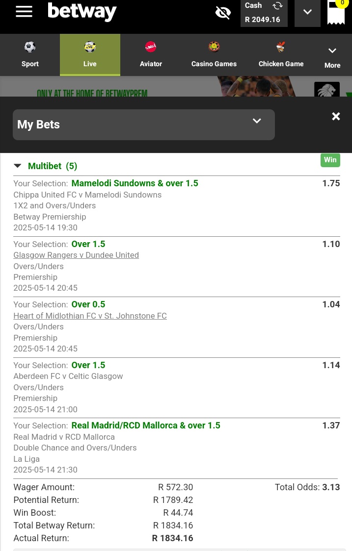 Check out my bet on betway betway.co.za/?share-bet=dMi…
#Betwaysquad 
#Betwaycodes 
#BetwayPrem 
<a href="/Betway_za/">Betway ZA</a> 
#betwaycode