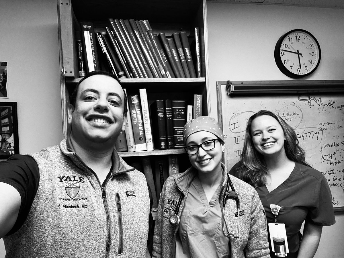 Abdelrahman Abushouk, MD (@abushoukmd) on Twitter photo After a crazy admitting day on the Hospital Medicine service.
With powerhouse co-resident #KylieRostad and star Sub-I #SelmaBelkasim 🌟🔥
<a href="/TradIMYale/">Yale IM Traditional Residency Program</a> <a href="/YaleIMed/">Yale Internal Medicine</a> After a crazy admitting day on the Hospital Medicine service.
With powerhouse co-resident #KylieRostad and star Sub-I #SelmaBelkasim 🌟🔥
<a href="/TradIMYale/">Yale IM Traditional Residency Program</a> <a href="/YaleIMed/">Yale Internal Medicine</a>