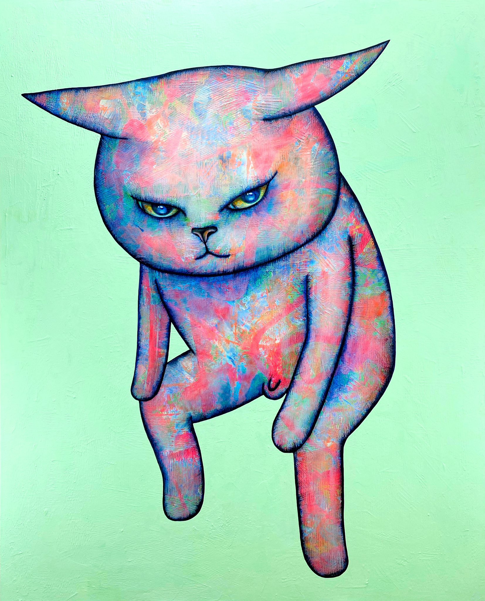 田島享央己/原画】 〈猫に蛸〉ドローイング たじまたかおき 新品