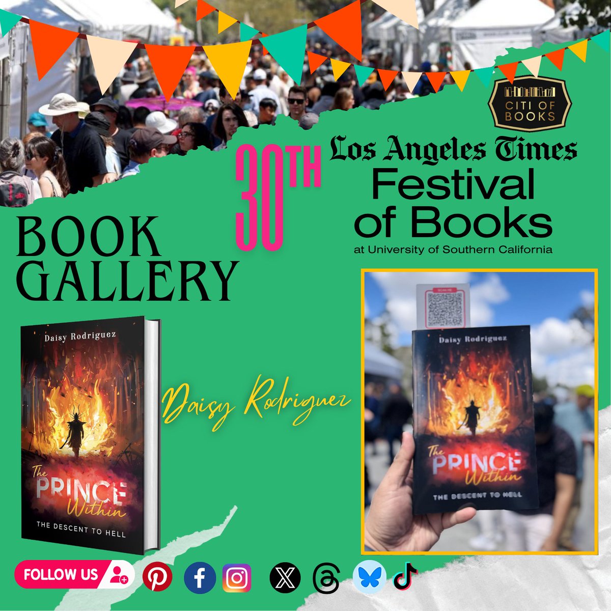 CITIOFBOOKSINC's tweet photo. From powerful testimonies to heartfelt reflections, these inspiring titles captivated readers at the 30th LA Times Festival of Books!
Featuring works by Victor R. Phillips, Julia Navin, Kellyann Chippendal, and Daisy Rodriguez. https://t.co/paSYrlAdFh
