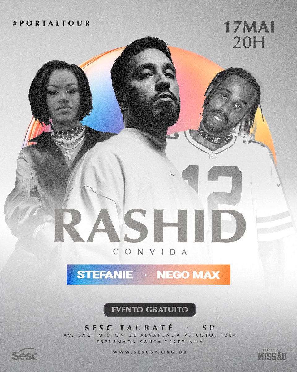 Neste SÁBADO tamo chegando em TAUBATÉ/SP!!!
Com participações do Nego Max e da Stefanie! Show GRATUITO, às 20H.
Partiu!