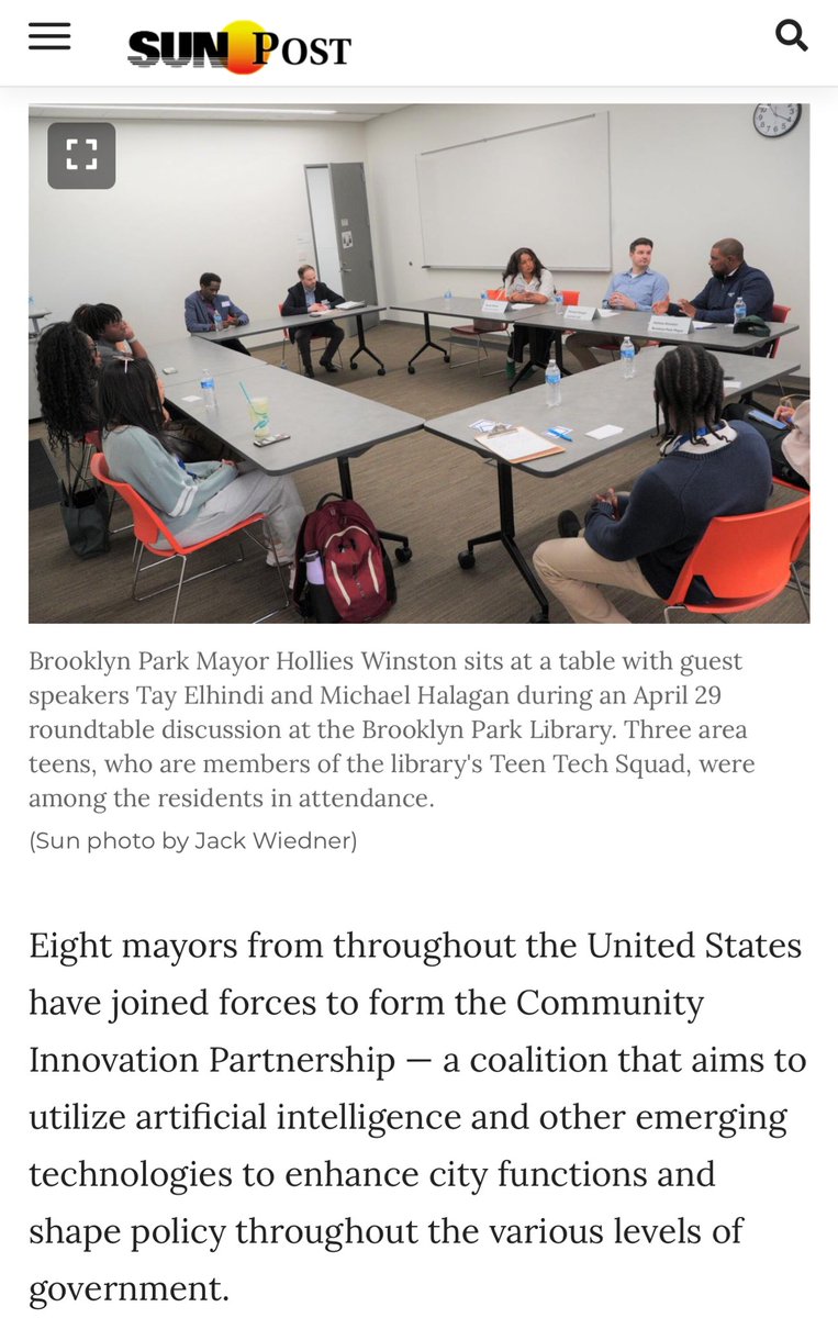 Brooklyn Park mayor speaks on impact of AI in local government

hometownsource.com/sun_post/news/…