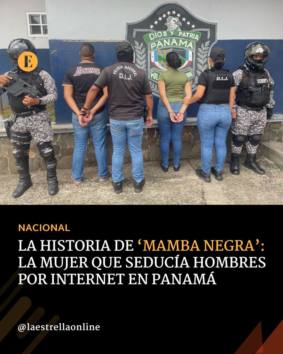 EstrellaOnline's tweet image. 🚨 Capturan a “Mamba Negra” y su pareja en operativo en Ernesto Córdoba Campos.
Según la fiscalía, atraía a sus víctimas por apps de citas y las emboscaba. Se investiga por robo agravado y más.
🔗 buff.ly/dgZ9GyW
#OperaciónMedea #Panamá #Policía #AppsDeCitas
