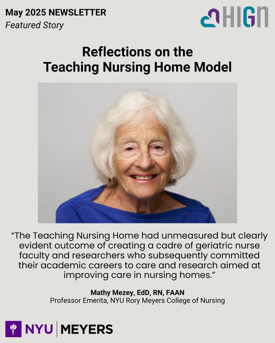HIGN at NYU Meyers (@hign_nyu) on Twitter photo HIGN May 2025 Featured Story by Dr. Mathy Mezey, <a href="/nyumeyers/">NYU Rory Meyers College of Nursing</a> Prof. Emerita and Senior Research Scientist.
Use this link to read the full column:
conta.cc/4jbqGcU
#hign #nyu #nursing #teachingnursinghome #nursinghome #longtermcare #geriatric #geriatriceducation HIGN May 2025 Featured Story by Dr. Mathy Mezey, <a href="/nyumeyers/">NYU Rory Meyers College of Nursing</a> Prof. Emerita and Senior Research Scientist.
Use this link to read the full column:
conta.cc/4jbqGcU
#hign #nyu #nursing #teachingnursinghome #nursinghome #longtermcare #geriatric #geriatriceducation