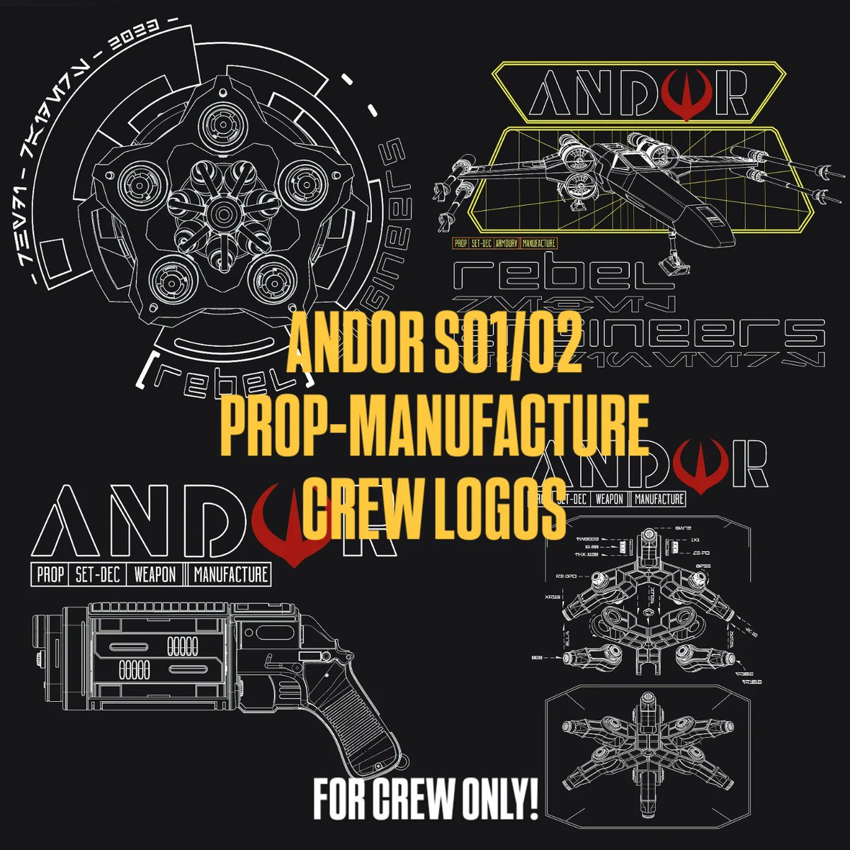 fnordcorps's tweet photo. Dream Job for me was my four years or so working for Lucasfilm on Star Wars - Andor.
With a huge bunch of very talented makers. 
Special thanks to Luke Hull production designer and Rebecca Alleway for dreaming up some amazing things for us to build and of course Tony Gilroy for writing some of the coolest "Star Wars' of all time.  #andor