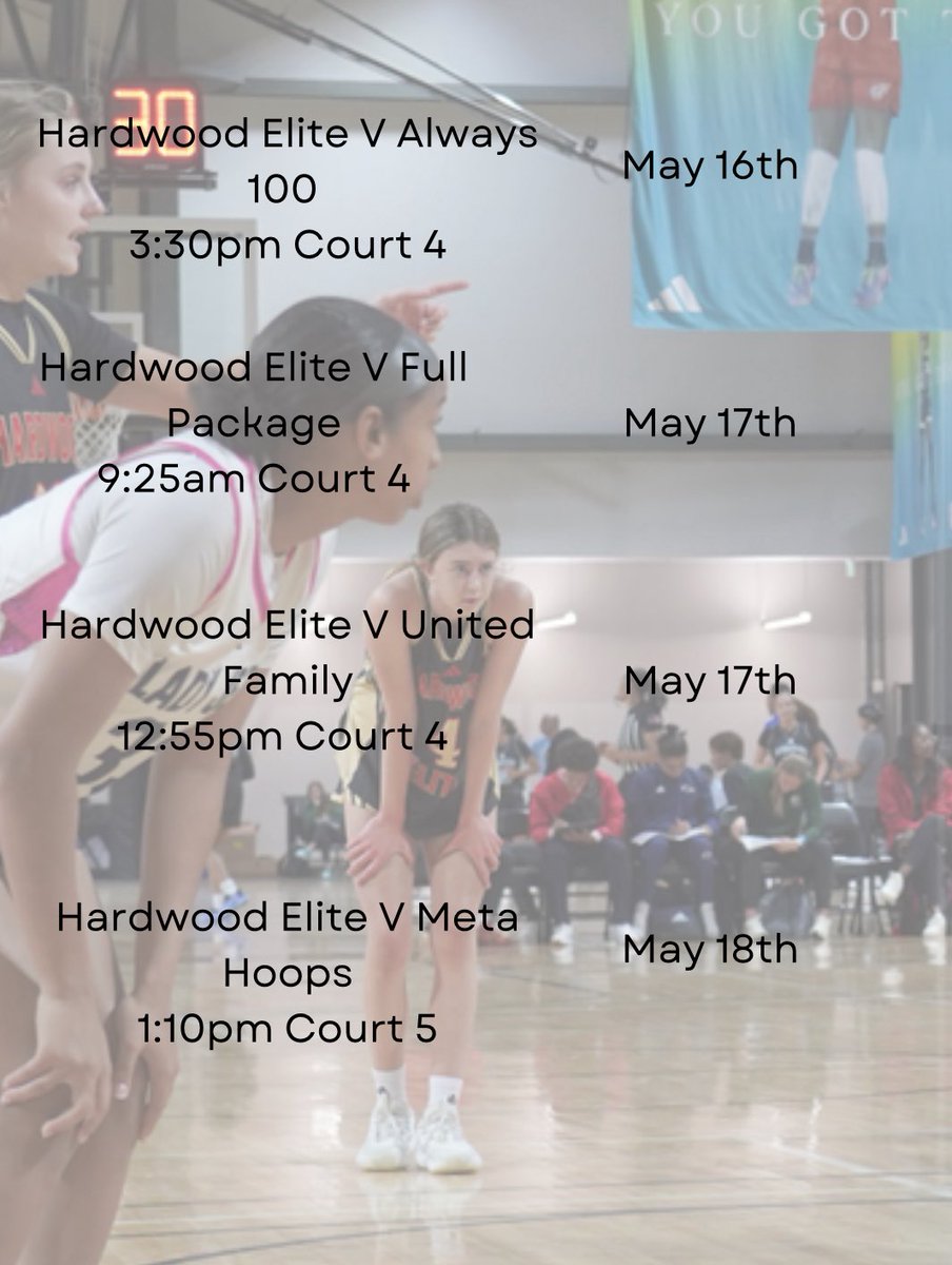 Peyton Jones (@peytonj2026) on Twitter photo Here is our schedule for the Adidas Live Period #2 in Bryan, Texas! All of our games are at Legends Event Center!
<a href="/Hardwood_Elite/">Hardwood Basketball</a> <a href="/DerekJGriffin/">Derek James Griffin</a> Here is our schedule for the Adidas Live Period #2 in Bryan, Texas! All of our games are at Legends Event Center!
<a href="/Hardwood_Elite/">Hardwood Basketball</a> <a href="/DerekJGriffin/">Derek James Griffin</a>