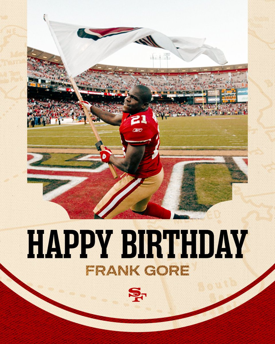 49ers's tweet image. Happy Birthday Frank 🙌