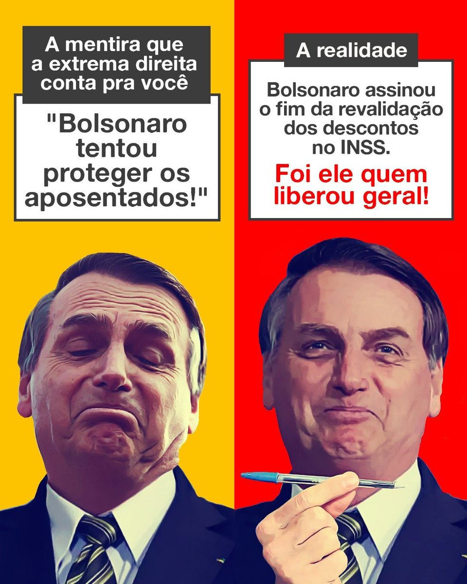 INSS: MENTIRA x REALIDADE
Eles dizem a mentira!
NÓS, ESPALHAMOS A VERDADE!
Bora espalhar a verdade?
Encaminhem nos grupos, para seus contatos, usem a imagem também Status do zap e nos Stories no Instagram! Retuitem!
SEM ANISTIA