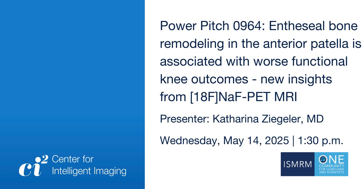UCSF Center for Intelligent Imaging (@ucsf_ci2) on Twitter photo Don't miss the <a href="/ISMRM/">ISMRM</a> power pitch from <a href="/UCSF_Ci2/">UCSF Center for Intelligent Imaging</a> & <a href="/UCSFimaging/">UCSF Imaging</a>'s Dr. Katharina Ziegeler! Her session at 1:30 p.m. will cover structure-function relations in #MSK. #ISMRM25 Don't miss the <a href="/ISMRM/">ISMRM</a> power pitch from <a href="/UCSF_Ci2/">UCSF Center for Intelligent Imaging</a> & <a href="/UCSFimaging/">UCSF Imaging</a>'s Dr. Katharina Ziegeler! Her session at 1:30 p.m. will cover structure-function relations in #MSK. #ISMRM25