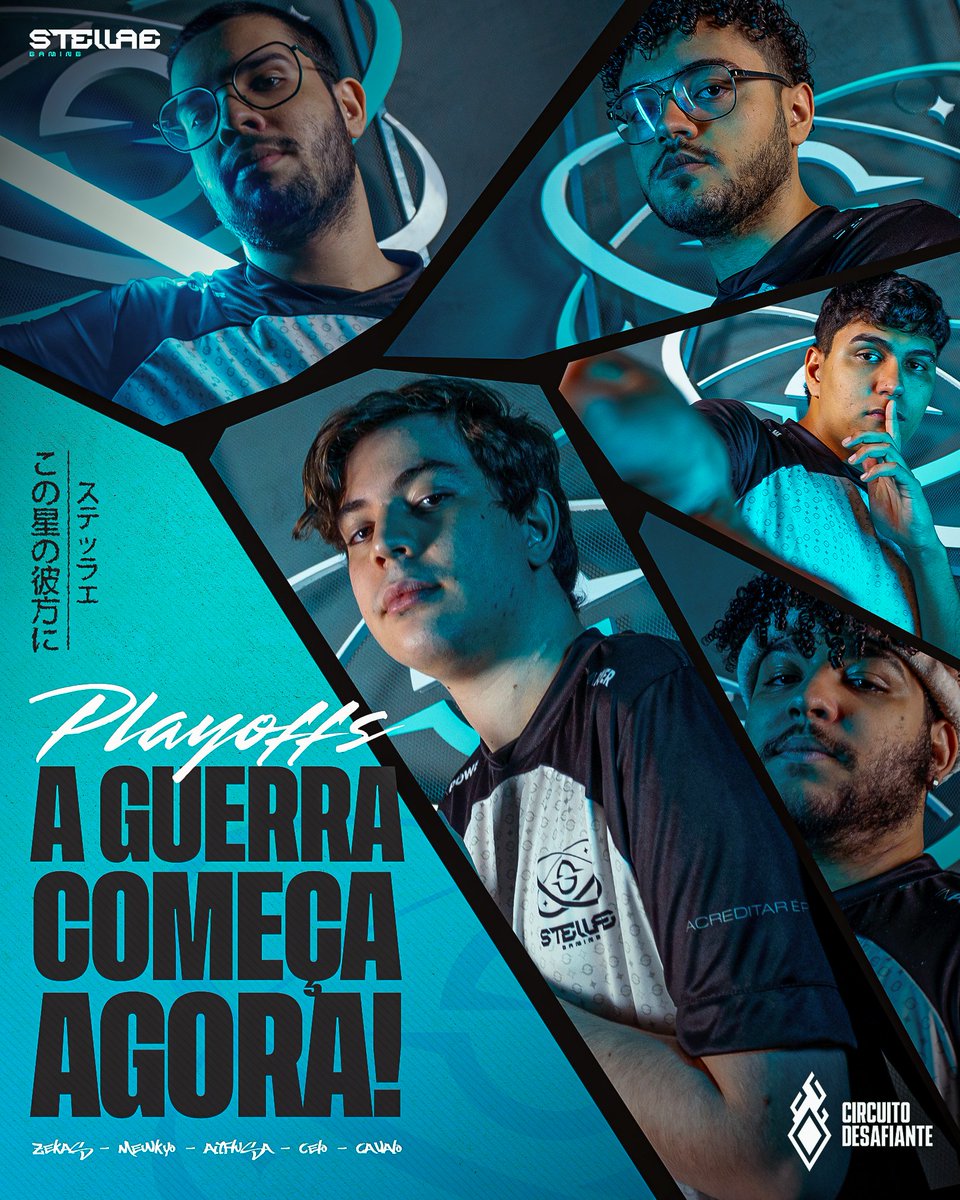 ESTAMOS NOS PLAYOFFS!!! 🚀🚀🚀

Deixaram os renegados chegarem hein? 😏

A Stellae está em mais um Playoff, agora no Circuito Desafiante.
Vamos lutar contra tudo, contra todos, e com aquele brilho que nunca perdemos. 🌟

O Big Three segue mais forte do que nunca, a cada passo,