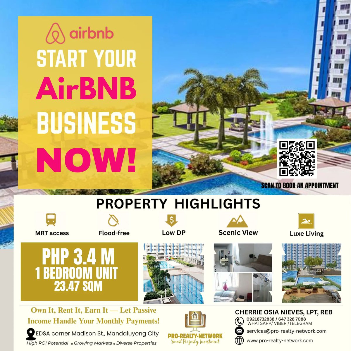 🏙️ Invest Smart, Earn Fast! 💸

 Looking for a move-in ready unit in the heart of Mandaluyong that can generate passive income right away?
👉 pro-realty-network.com/blog/invest-sm…

📞 Message us now to schedule a site viewing:
Cherrie Osia Nieves, REB, LPT
📱 0921 873 2838 (Viber,WhatsApp)