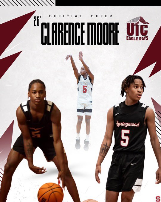 springwoodschoolbasketball (@springwoodscho4) on Twitter photo Congrats to 2026 Wildcat Clarence Moore on his offer to UIC. Senior season up next <a href="/clarencemoore_0/">Clarence “cmo” Moore</a> <a href="/2n1per/">Calvin Crabb III</a> Congrats to 2026 Wildcat Clarence Moore on his offer to UIC. Senior season up next <a href="/clarencemoore_0/">Clarence “cmo” Moore</a> <a href="/2n1per/">Calvin Crabb III</a>