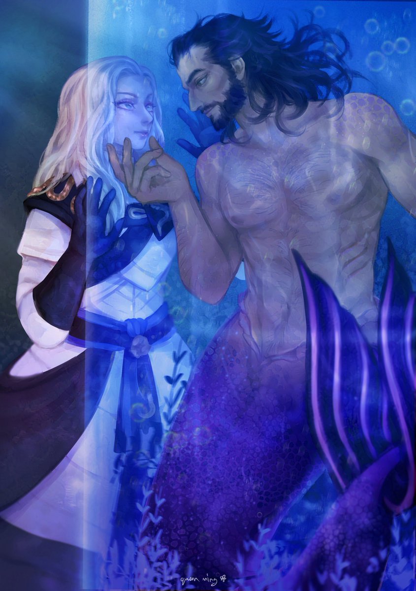 Free you? Say less.
Rookanis for mermay 💖Art by @/budgie_qm 

I'll doodle something myself for mermay next week 👀