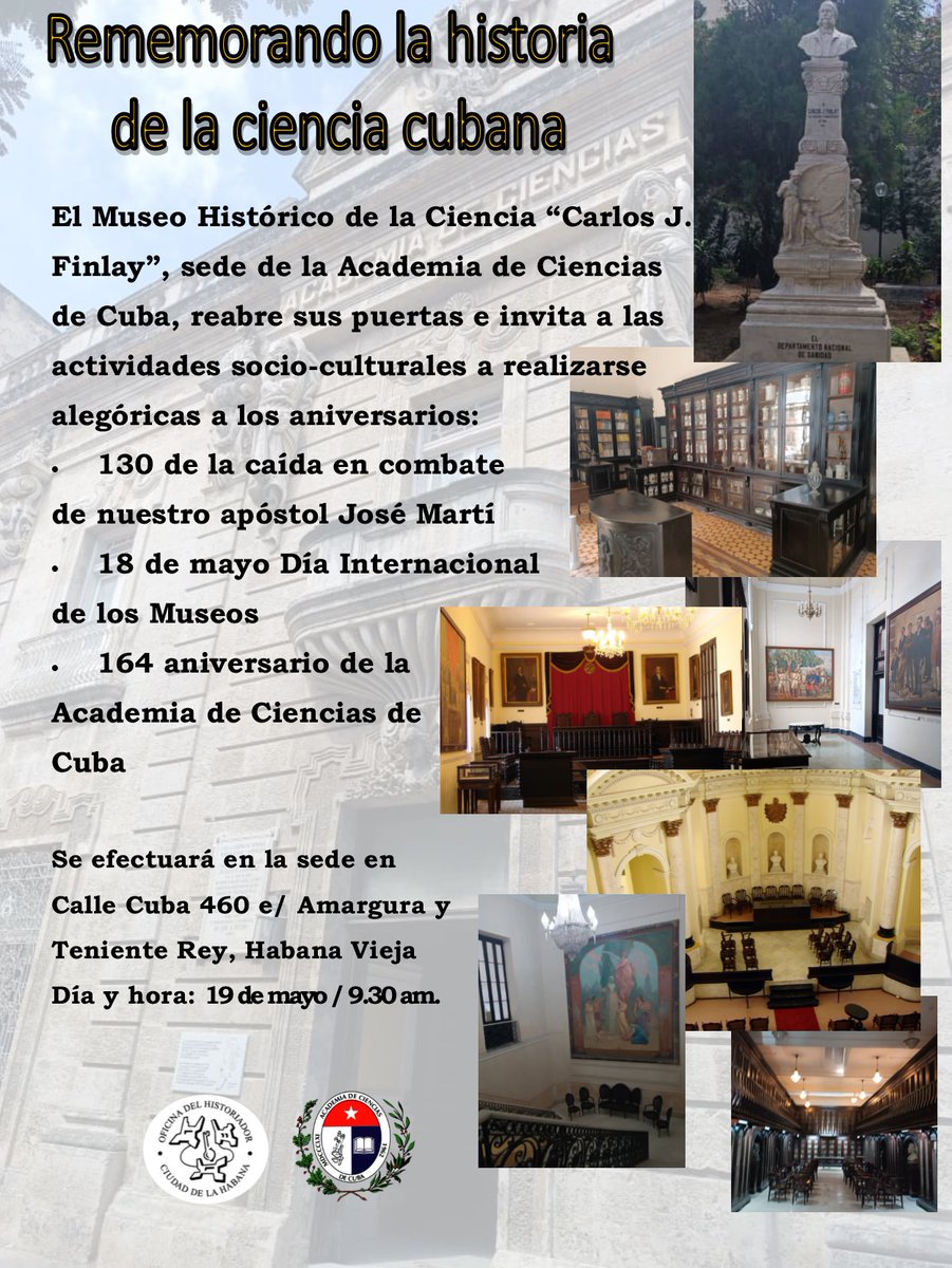 Reabre el Museo Finlay 
Asiste ... #Cuba #CienciaParaTodos