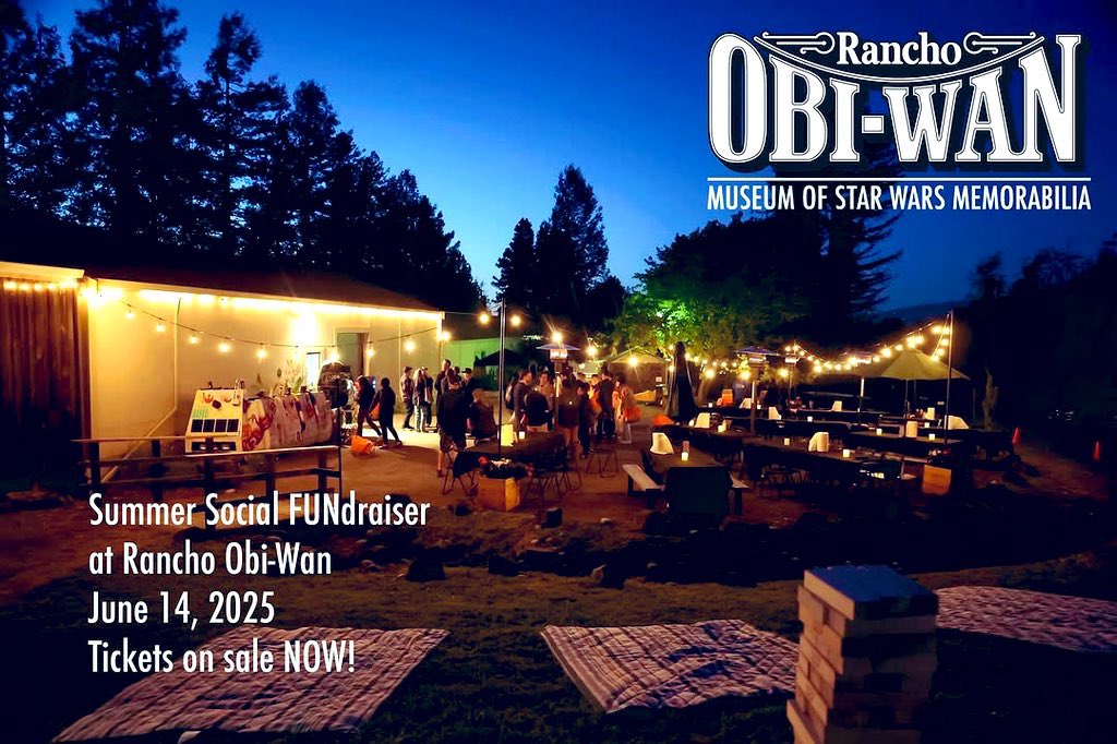 Our Summer Social FUNdraiser at Rancho Obi-Wan is ONLY 1 month away and …
ONLY 9 tickets remain available for this special event! Hurry and get your tickets before they sell out 🎟️ranchoobiwan.org/rowfundraiser2… #FUNdraiser #RanchoObiWan #StarWarsMuseum #ThankYouForYourSupport