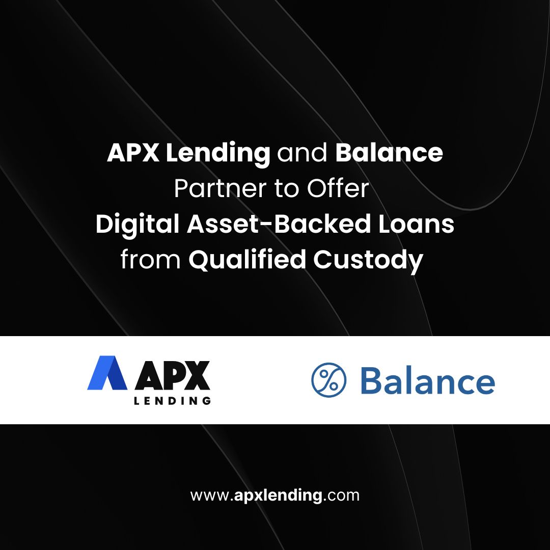 We’ve partnered with <a href="/balance_canada/">Balance</a>  to bring institutional clients a streamlined way to access capital while keeping assets in qualified custody.

APX Lending now integrates with Balance, enabling CAD-denominated, overcollateralized loans backed by BTC and ETH held securely in