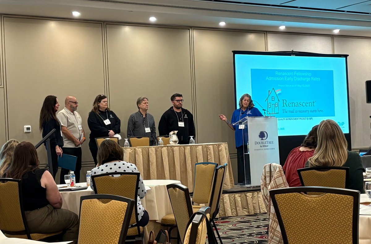 Our E-QIP team shared impressive results from a #QualityImprovement initiative launched to reduce discharge rates in our programs. Their data-driven approach is enhancing client care &amp; outcomes. Well-received by peers, this work will shape future initiatives. Kudos team!