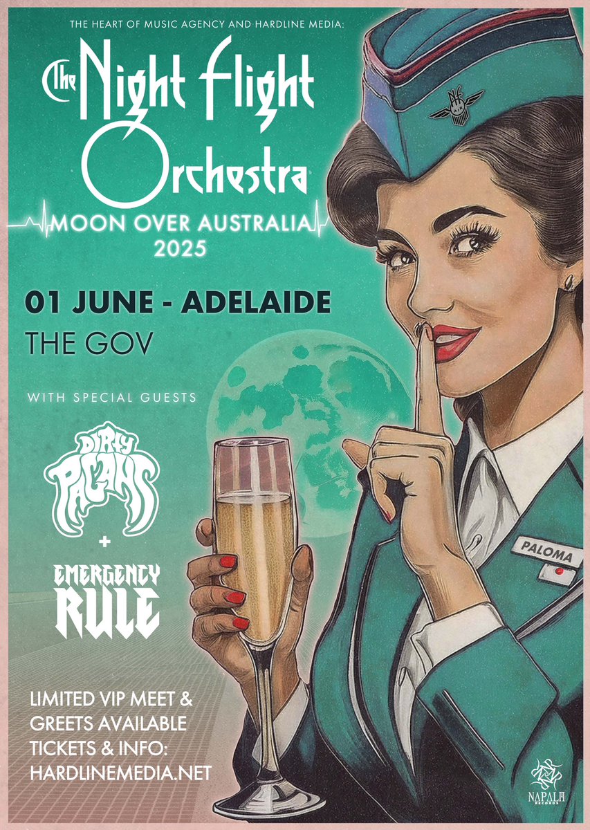 Emergency Rule (@emergencyrule) on Twitter photo Can’t wait to hit the stage supporting <a href="/NFO_Official/">The Night Flight Orchestra</a> at The Gov in Adelaide on June 1st. Get tix here👇
tickets.oztix.com.au/outlet/event/6… Can’t wait to hit the stage supporting <a href="/NFO_Official/">The Night Flight Orchestra</a> at The Gov in Adelaide on June 1st. Get tix here👇
tickets.oztix.com.au/outlet/event/6…