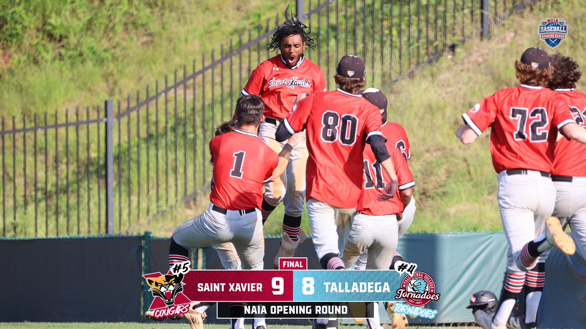 SXU Athletics (@sxuathletics) on Twitter photo COUGARS WIN!!! Travis Hammond drove in the winning run on a throwing error for a thrilling 9-8 victory over No. 4 Talladega (Ala.) advancing No. 5 <a href="/SXUBaseball/">SXU Baseball</a> to the elimination bracket final against No. 1 Georgia Gwinnett at 6:15 central tonight! #GoCougs🐾⚾️ #WeAreSXU COUGARS WIN!!! Travis Hammond drove in the winning run on a throwing error for a thrilling 9-8 victory over No. 4 Talladega (Ala.) advancing No. 5 <a href="/SXUBaseball/">SXU Baseball</a> to the elimination bracket final against No. 1 Georgia Gwinnett at 6:15 central tonight! #GoCougs🐾⚾️ #WeAreSXU
