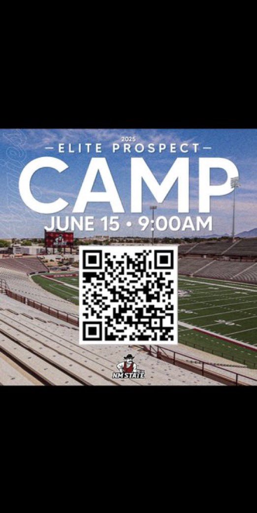 Thank you for the camp invite! <a href="/_CoachPowell/">Taylor Powell</a> <a href="/NMStateFootball/">New Mexico State Football</a> 
<a href="/CoachVanDeWeert/">Isaac Vandeweert</a>