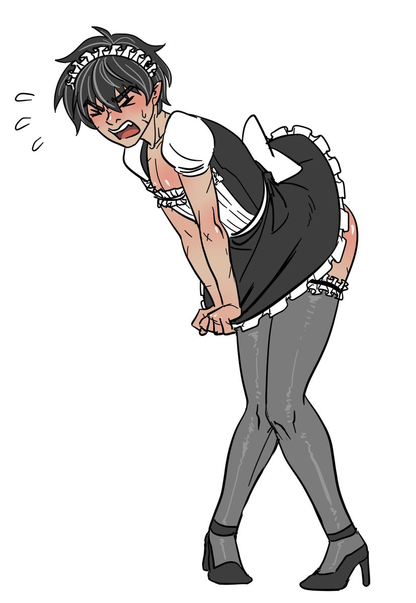 CaimVi's tweet photo. ....so I also drew Vinh in a maid outfit, because;;;;; b-b-because;;;;;;;;;;;; 🙈 https://t.co/NZ3Upyo9qk