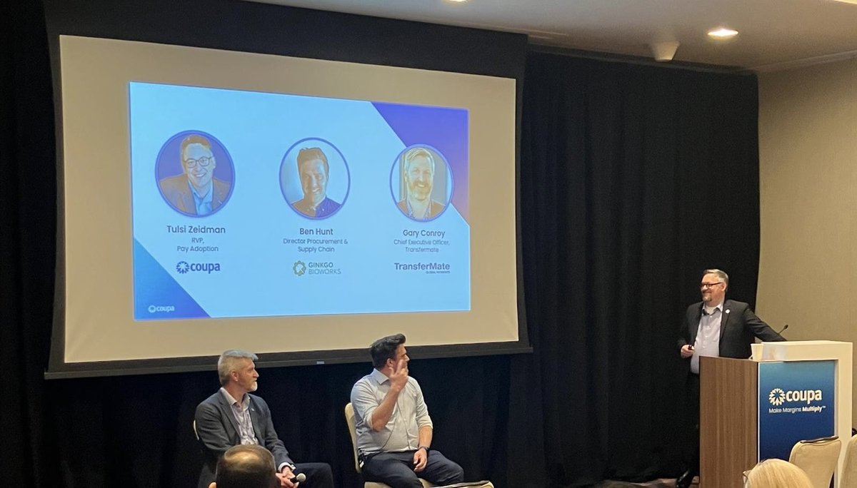 Wrapping up an incredible few days at #CoupaInspire. Huge thanks to <a href="/Coupa/">Coupa Software</a> and our amazing clients who joined us at the Sphere—what a night! 

Shoutout to <a href="/GaryPConroy/">GaryPConroy</a>, Tulsi Zeidman &amp; Ben Hunt for a great session on simplifying global payments with CoupaPay!

<a href="/TransferMate/">TransferMate</a>