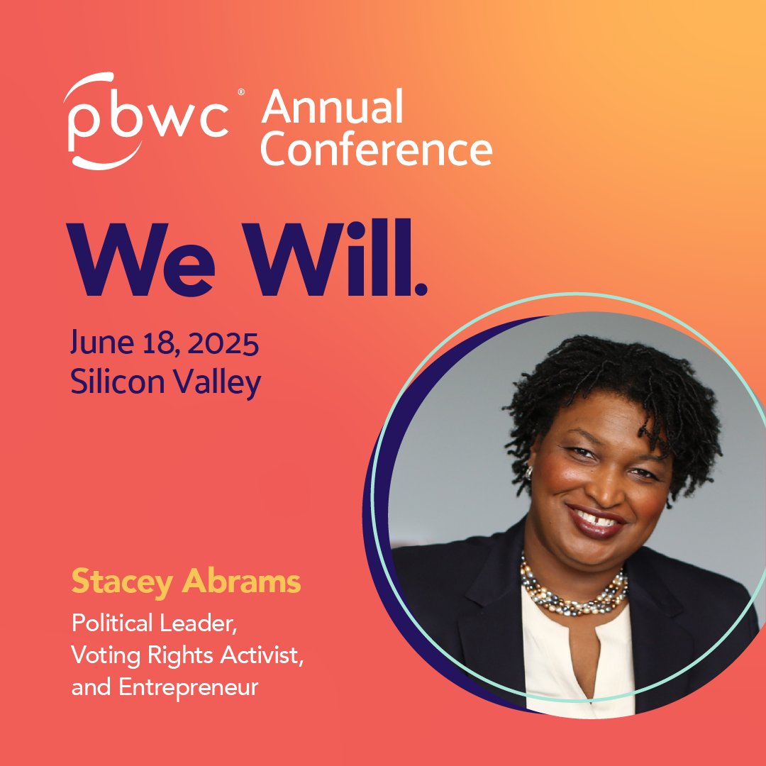 We’re counting down to the #PBWC2025 Conference where #StaceyAbrams takes the stage as a #KeynoteSpeaker. Her legacy as a fearless leader &amp; belief that we can all achieve more makes this a must-attend event. #WeWill
Buy your virtual ticket for just $150 → ow.ly/ruGR50VSUIl