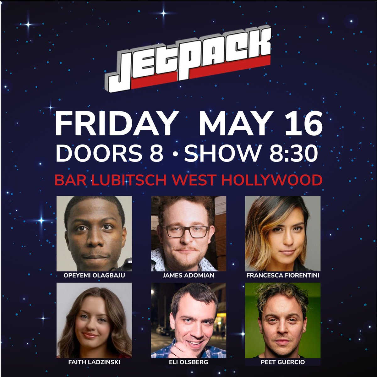 Jetpack Comedy (@jetpackcomedy) on Twitter photo THIS FRIDAY the finest standup show in LA is here to make you forget everything that's happening everywhere!
See you at <a href="/BarLubitsch/">Bar Lubitsch</a> at 8!
@PeetGuercio <a href="/JAdomian/">James Adomian</a> <a href="/franifio/">Francesca Fiorentini - is on Bluesky š</a> <a href="/Opeyemi/">Durojaye Enitan</a> <a href="/EliOlsberg/">Eli Olsberg</a> <a href="/faithladzinski/">Faith Ladzinski</a> <a href="/thecomedybureau/">Comedy Bureau</a>
Get tickets: jetbook.co/e/jetpack-come⦠THIS FRIDAY the finest standup show in LA is here to make you forget everything that's happening everywhere!
See you at <a href="/BarLubitsch/">Bar Lubitsch</a> at 8!
@PeetGuercio <a href="/JAdomian/">James Adomian</a> <a href="/franifio/">Francesca Fiorentini - is on Bluesky š</a> <a href="/Opeyemi/">Durojaye Enitan</a> <a href="/EliOlsberg/">Eli Olsberg</a> <a href="/faithladzinski/">Faith Ladzinski</a> <a href="/thecomedybureau/">Comedy Bureau</a>
Get tickets: jetbook.co/e/jetpack-comeā¦